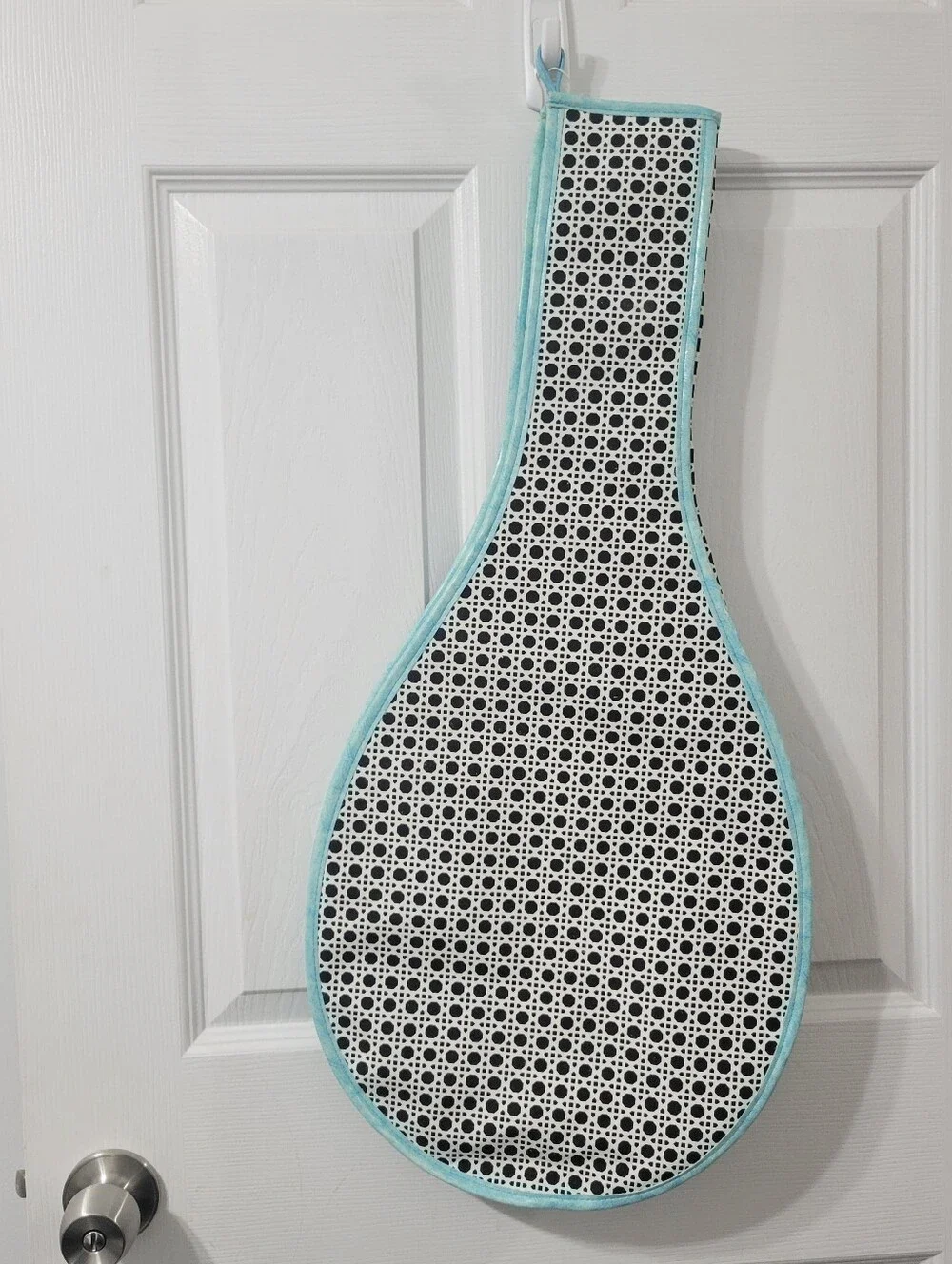 New Aqua Trim Patterned Tennis Raquet Cover